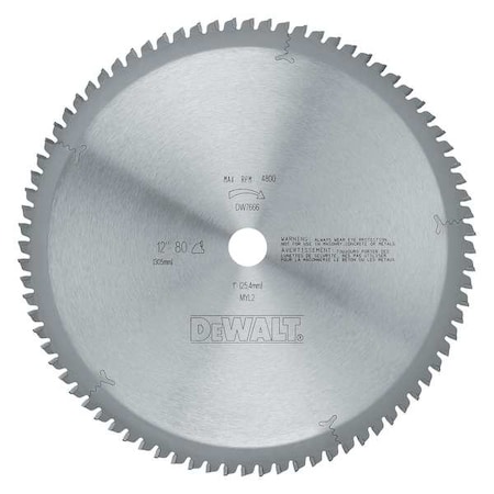 Circular Saw Blade Steel 12 In 80 Teeth by USA Dewalt Circular Power Saw Blades