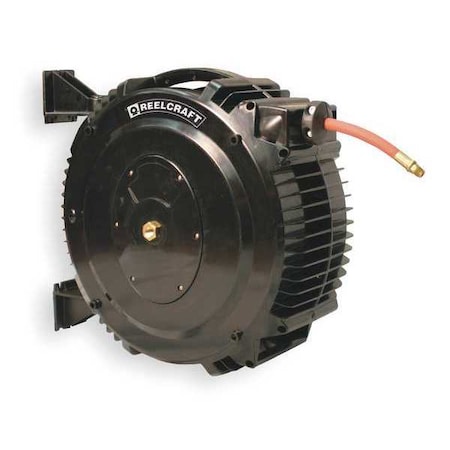 Hose Reel 3/8" 50 ft L 232 psi by USA Reelcraft Pneumatic Spring Return Hose Reels