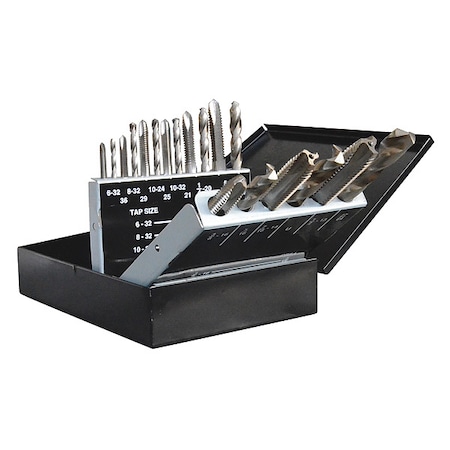 Gun Tap/Drill Bit Set 18 pcs by USA Westward Drill Bit & Tap Sets