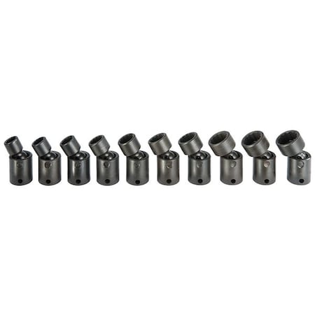 Impact Socket Set 3/8 In Dr 10 pc Type J72137M by USA Proto Socket Sets