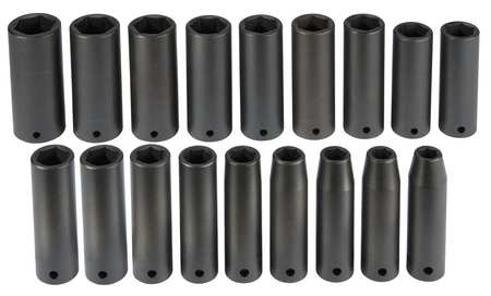 Proto Impact Socket Set 1/2 In Dr 18 pc Technical Info