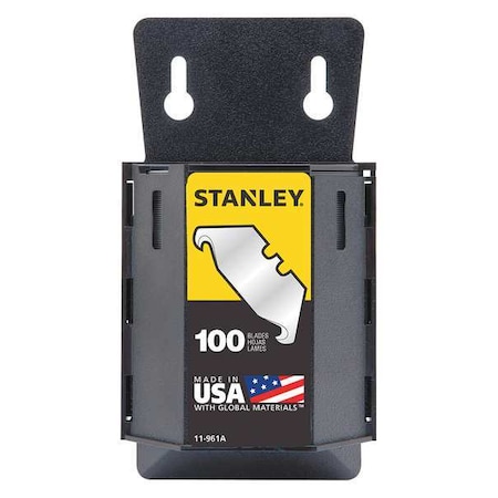 2 Ended Hook Blade 3 2/5In W PK100 by USA Stanley Utility Knife Blades