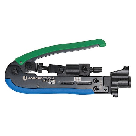 Crimper RG 59 RG 6 and RG 11 6 3/4" L by USA Jonard Cable & Wire Crimping Tools