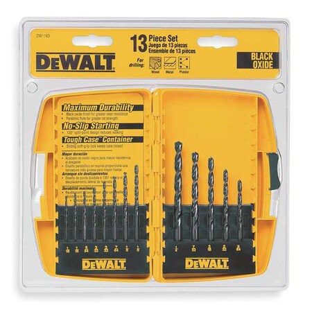 Drill Bit Set 13PC by USA Dewalt Pilot Point Drill Bits