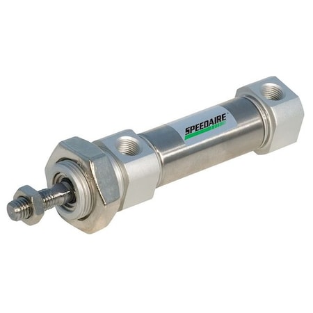 10mm Bore Round Double Acting Air Cylinder 100mm Stroke Type C85F10 100 by USA Speedaire Pneumatic Air Cylinders
