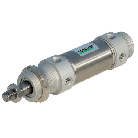 32mm Bore Round Double Acting Air Cylinder 125mm Stroke by USA Speedaire Pneumatic Air Cylinders