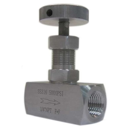 Needle Valve 1/4 In NPT 5000 psi SS by USA Value Brand Pneumatic Flow Control Valves