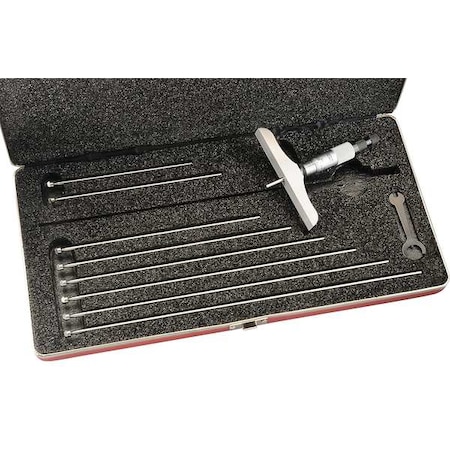 Depth Micrometer 0 12 In 4 In Base by USA Starrett Micrometers
