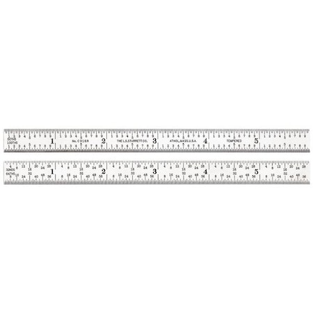 Steel Rule Heavy Spring Tempered 48 In Type C416R 48 by USA Starrett Rulers & Straight Edges