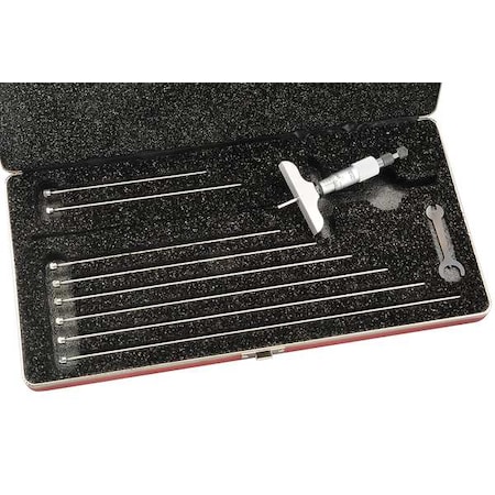Depth Micrometer 0 9 In 0.001 In Res by USA Starrett Micrometers