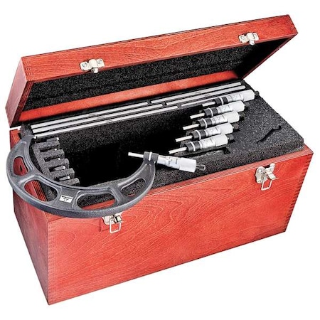 Micrometer Set 6 12 In 0.001 Res 6 Pc by USA Starrett Micrometer Sets