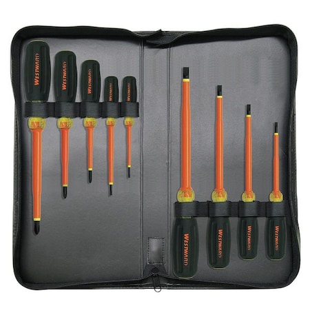 Ins. Screwdriver Set Slot/Phillips 9 Pc Type 5UFX6 by USA Westward Screwdriver Sets