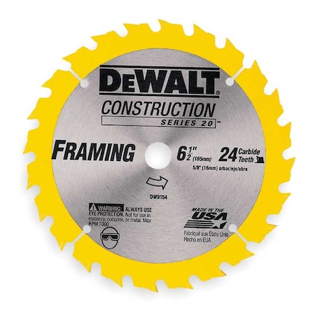 Crclr Saw Bld Crbde 6 1/2 In 24 Teeth by USA Dewalt Circular Power Saw Blades