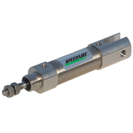 10mm Bore Round Double Acting Air Cylinder 100mm Stroke Type CJ5D10SR 100 by USA Speedaire Pneumatic Air Cylinders