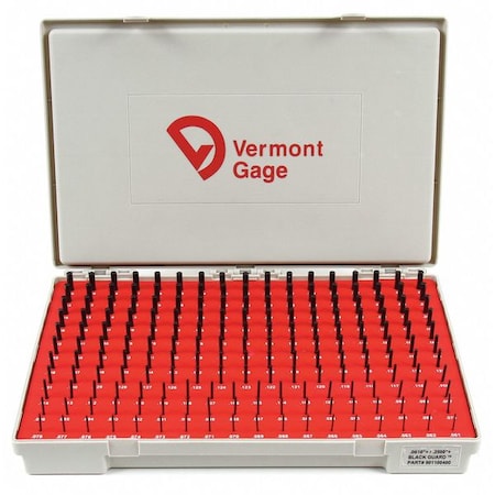 Pin Gage Set Plus 0.061 0.250 In Black by USA Vermont Gage Precision Measuring Gauge Blocks & Clamps