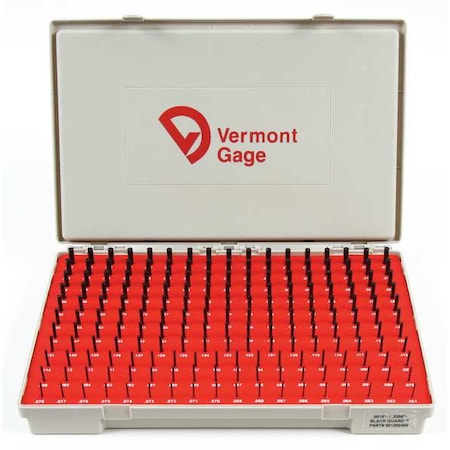 Pin Gage Set Minus 0.061 0.250 In Black by USA Vermont Gage Precision Measuring Gauge Blocks & Clamps