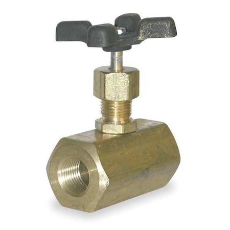 Valve Needle 1/2 In Brass 500 PSI by USA Weksler Pneumatic Flow Control Valves