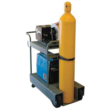 Inverter Cart Holds 1 Cylinder Steel by USA Saftcart Welding Cylinder Carts