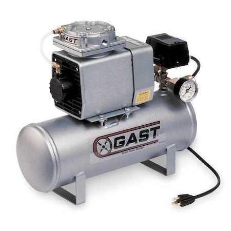 Electric Air Compressor Tank Mounted by USA Gast Stationary Electric Air Compressors