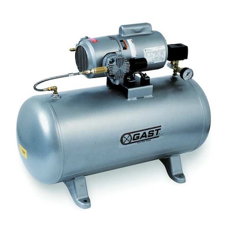 Electric Air Compressor Tank Mounted Type 5HCD 100TA M550NGX by USA Gast Stationary Electric Air Compressors