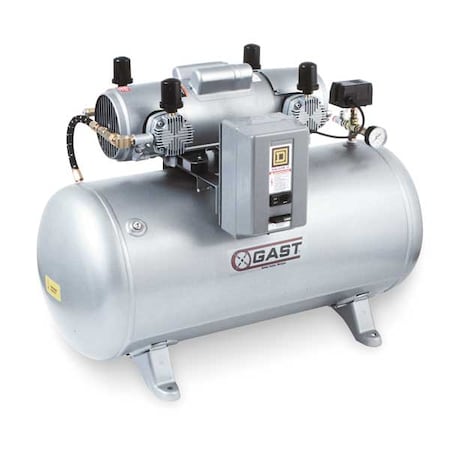 Electric Air Compressor Tank Mounted Type 7HDD 70TA M750X by USA Gast Stationary Electric Air Compressors