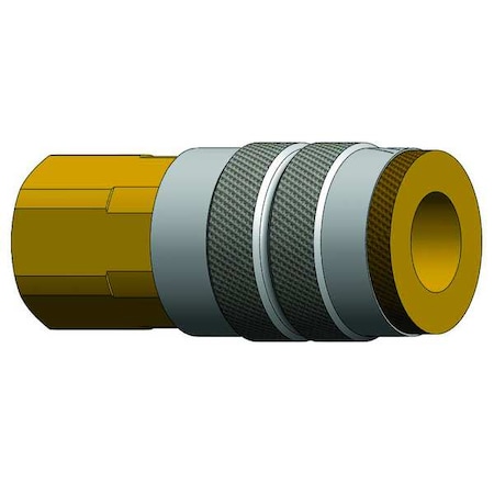 Coupler Brass 1/4 FNPT 1/4 Body by USA Dixon Pneumatic Hose Quick Connect Fittings