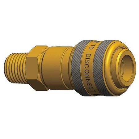 Male to Indust. Coupler (M)NPT 3/8 Brass by USA Dixon Pneumatic Hose Quick Connect Fittings