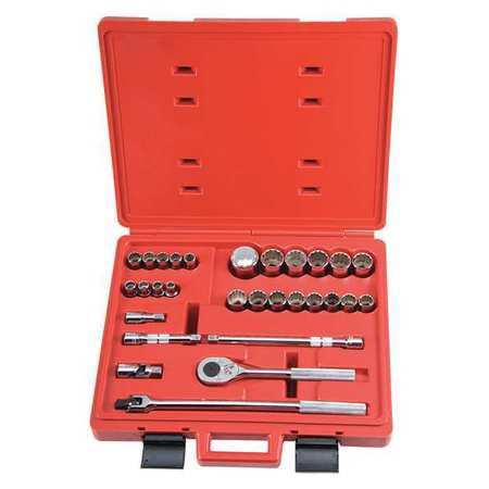 Proto Socket Wrench Set Metric 1/2" Dr 29 pc Technical Info