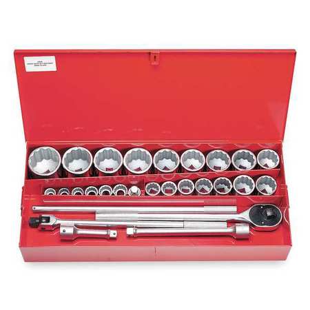 Proto Socket Wrench Set SAE 1 in. Dr 29 pc Type J57104 Technical Info