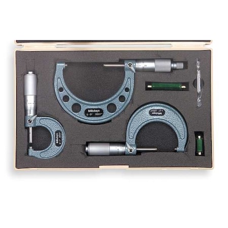 Micrometer Set 0 3 In by USA Mitutoyo Micrometer Sets