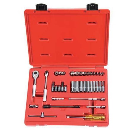 Socket Wrench Set SAE 1/4 in. Dr 37 pc by USA Proto Socket Sets