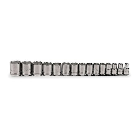 Socket Set SAE 1/2 in. Dr 15 pc Type J54110 by USA Proto Socket Sets