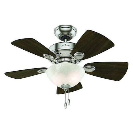 Watson Fan 34" Brush Nickel White Bowl by Hunter in US