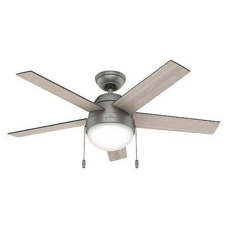 Anslee Fan 46" Matte Silver Light Kit by Hunter in US