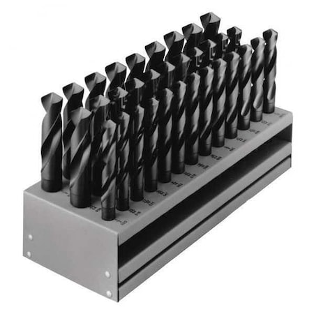 S&D Drill 33Pc Set 1/2" Shank 1/2 1X64 by USA Cle Line Reduced Shank Drill Bits