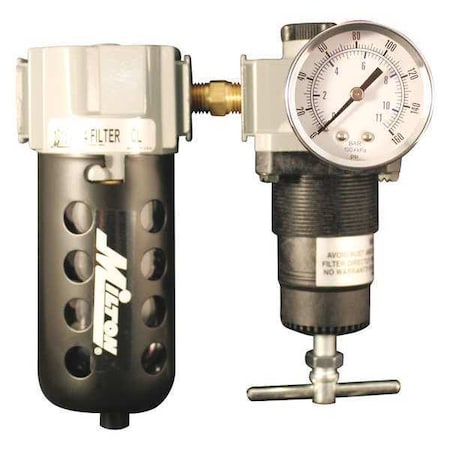 Deluxe Polycarbonate FR Duo 1/4" NPT by USA Milton Compressed Air Filters & Regulators