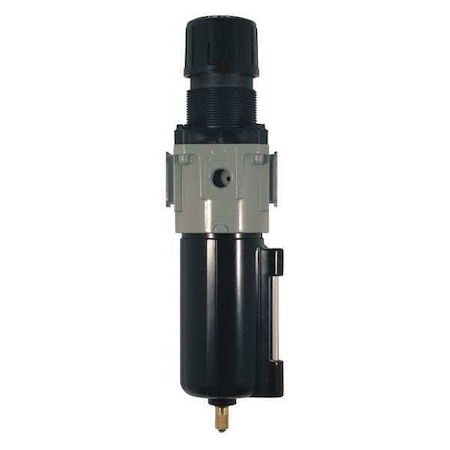 Mtl Piggyback Filter Regulator 1/2" NPT by USA Milton Compressed Air Filters & Regulators