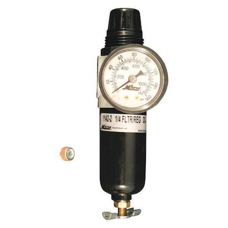 Mini Piggyback FR Duo 1/8" NPT Metal by USA Milton Compressed Air Filters & Regulators