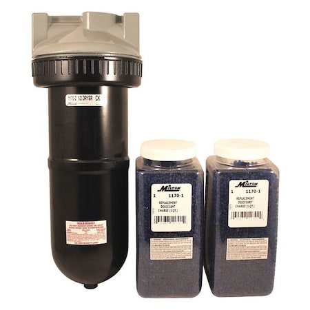 Compact Desiccant Dryer 1/2 Type 1170 2 by USA Milton Air Compressor Replacement Desiccant For Dryers