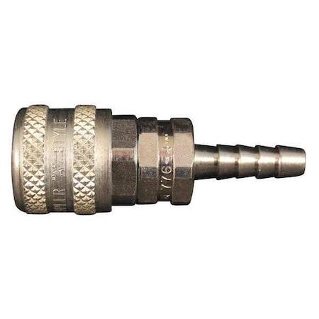 A Style Coupler 1/4" Hose Barb PK10 by USA Milton Pneumatic Hose Quick Connect Fittings