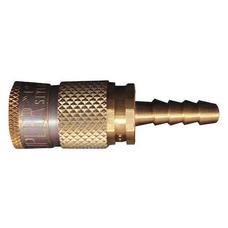 T Style Coupler 1/4" Hose Barb PK10 by USA Milton Pneumatic Hose Quick Connect Fittings
