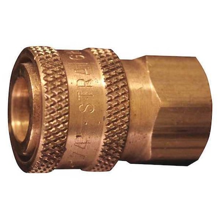 Hi Press Strt Thru Coupler 3/8"FNPT PK10 by USA Milton Pneumatic Hose Quick Connect Fittings