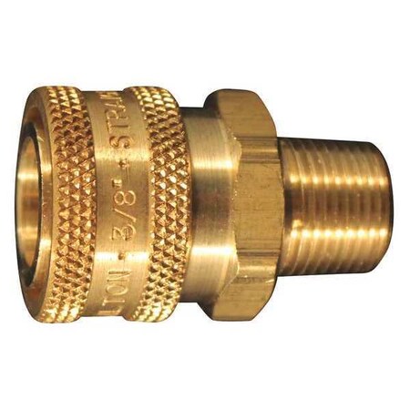 Hi Press Strt Thru Coupler 3/8"MNPT PK10 by USA Milton Pneumatic Hose Quick Connect Fittings