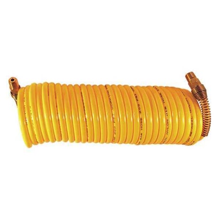 1/4" MNPT x 12 ft. Nylon ReKoil Hose by USA Milton Air Compressor Multipurpose Air Hoses