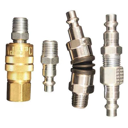 M Style Swivel Coupler and Plug Kit 6Pc by USA Milton Pneumatic Hose Quick Connect Fittings