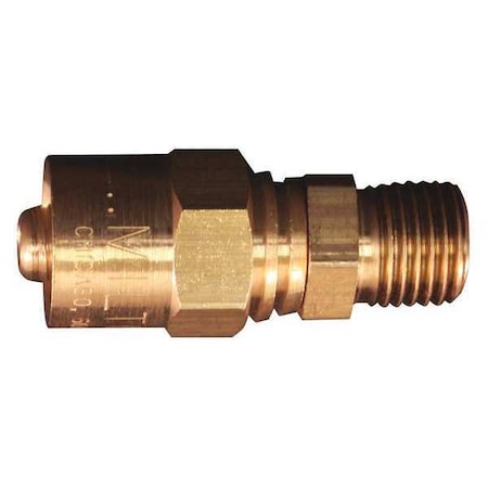 Reusable Hose End 1/4" MNPT 1/2" OD PK10 by USA Milton Pneumatic Push On Hose Fittings