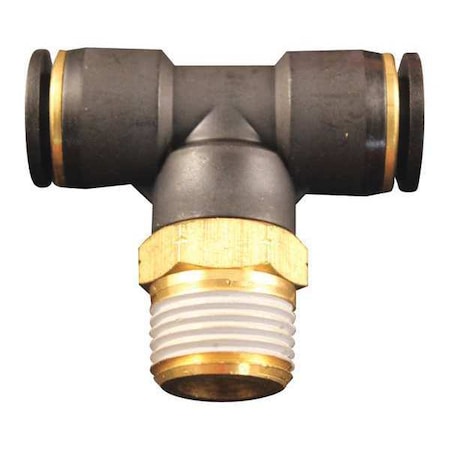 PTC Swivel Branch Tee 3/8"MNPT 3/8" PK10 by USA Milton Pneumatic Push On Hose Fittings