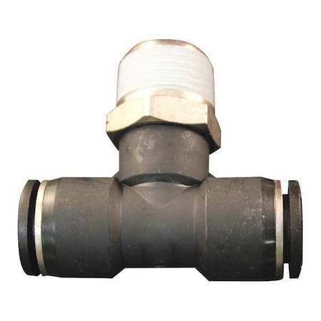 PTC Swivel Branch Tee 1/2" MNPT 1/2" PK5 by USA Milton Pneumatic Push On Hose Fittings