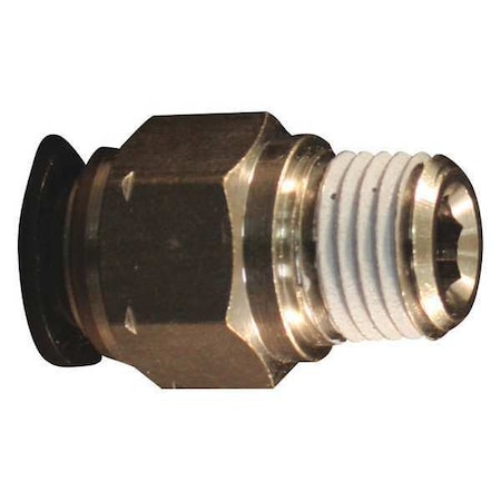 PTC Tube Fitting 1/4" MNPT 3/8" OD PK10 by USA Milton Pneumatic Push On Hose Fittings
