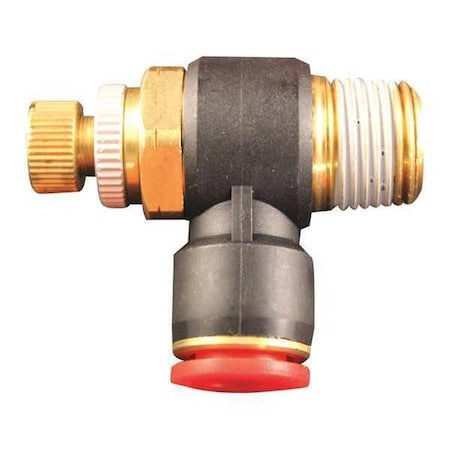 PTC Meter In 1/2" MNPT 3/8" OD PK5 by USA Milton Pneumatic Push On Hose Fittings